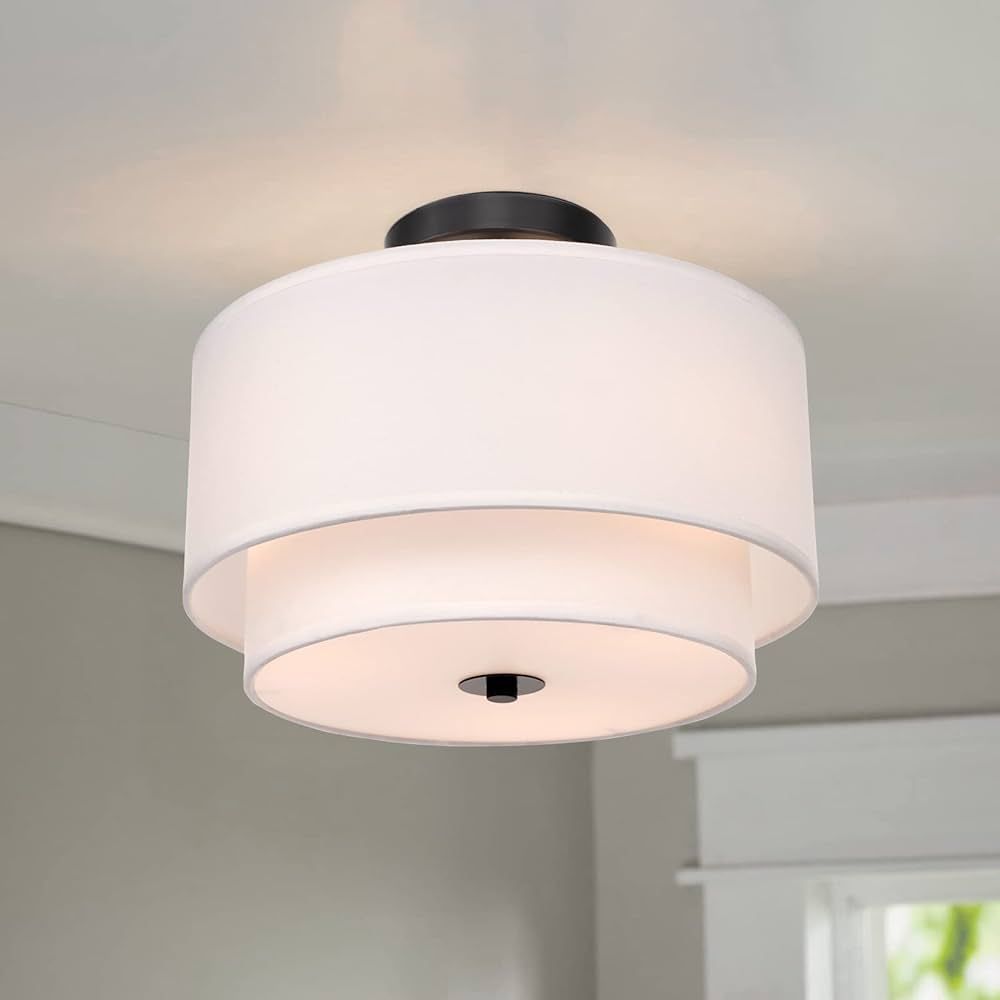 Modern Flush Mount Ceiling Light Fixture - Easric Light Fixtures Ceiling Mount Hallway Light Fixt... | Amazon (US)