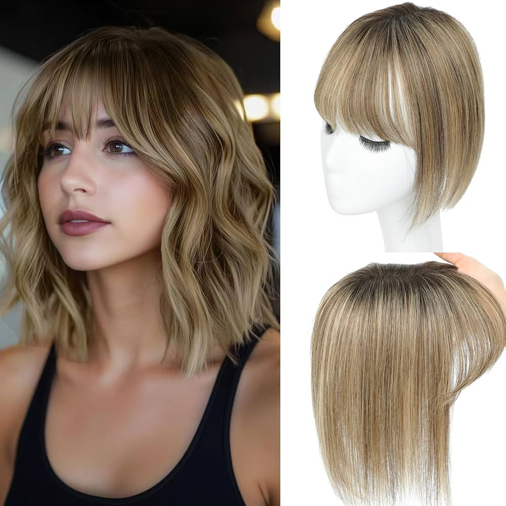 SARO-UP Hair Toppers for Women Real Human Hair Toppers for Women with Thinning Hair Pieces with B... | Amazon (US)