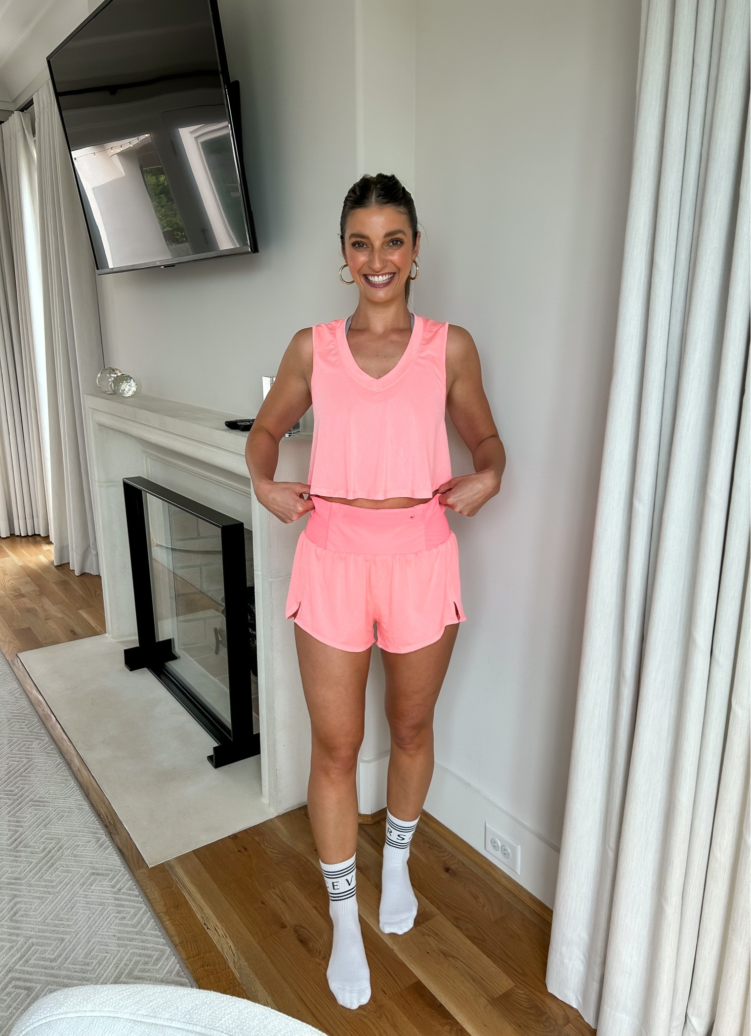 Free People Athleisure outfit! Wearing a XS top, small shorts! Great for running. 

#LTKfit #LTKstyletip #LTKunder50