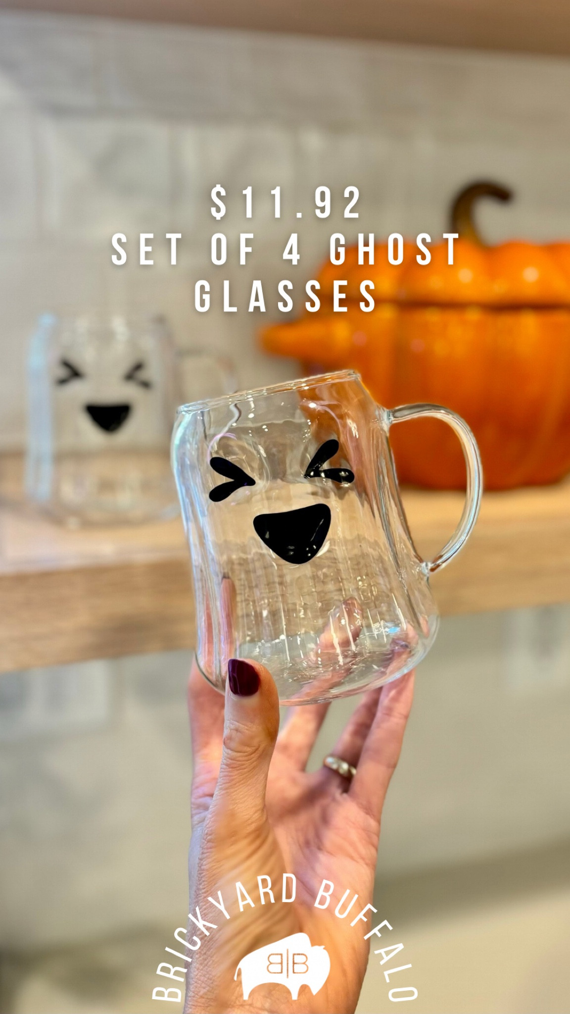 These ghost glasses are *boo*-tifully cute, and at $11.92 for 4, they're a spook-tacular steal! 👻 #TooCuteToSpook

#LTKSaleAlert #LTKHome #LTKSeasonal