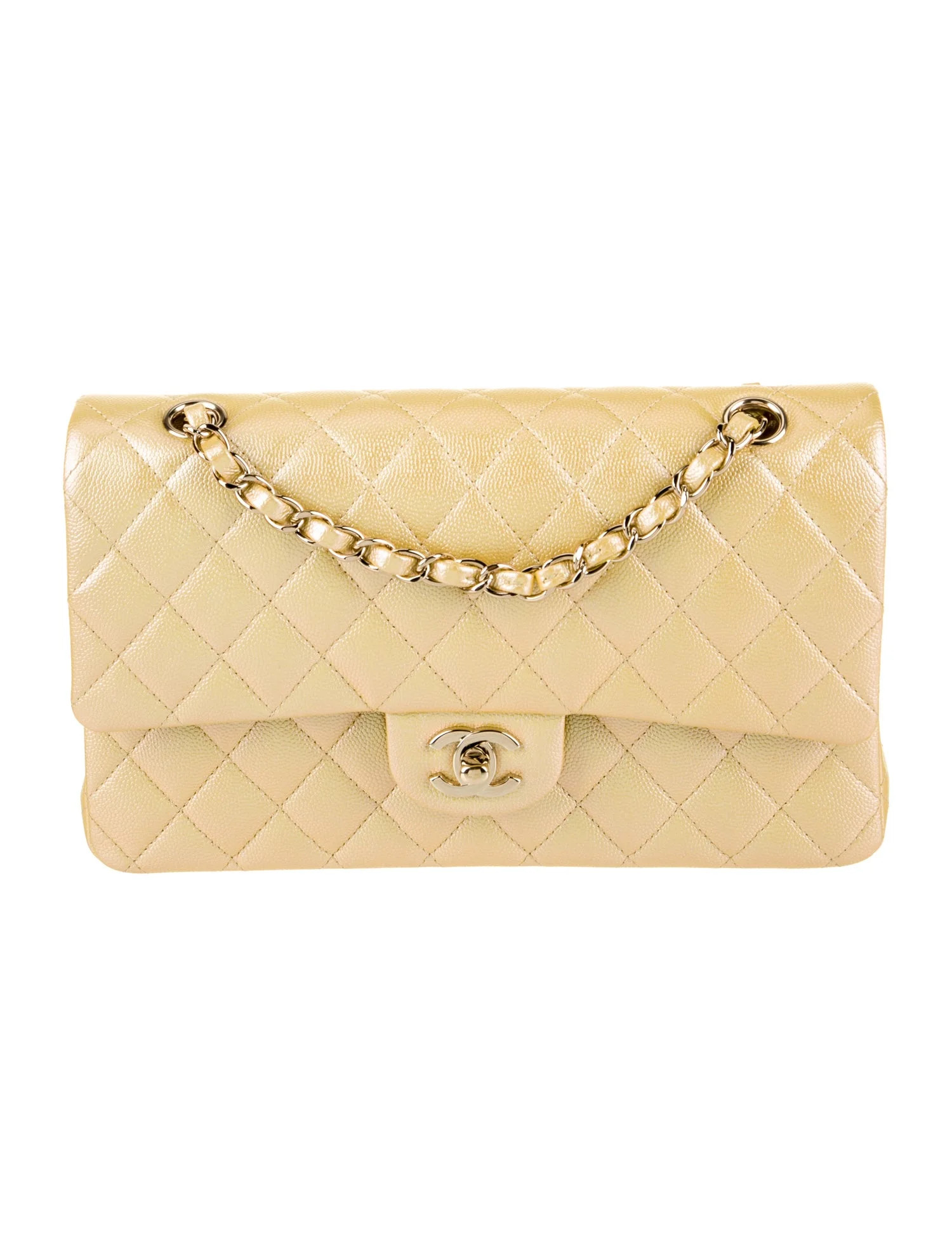 Chanel Classic Medium Iridescent Double Flap Bag - Yellow Shoulder Bags, Handbags - CHA1265460 | ... | The RealReal