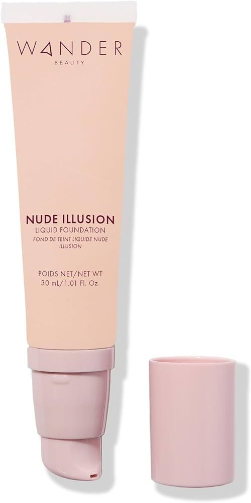 Wander Beauty Nude Illusion Liquid Foundation - Medium - Medium to Full Coverage Foundation - Nat... | Amazon (US)