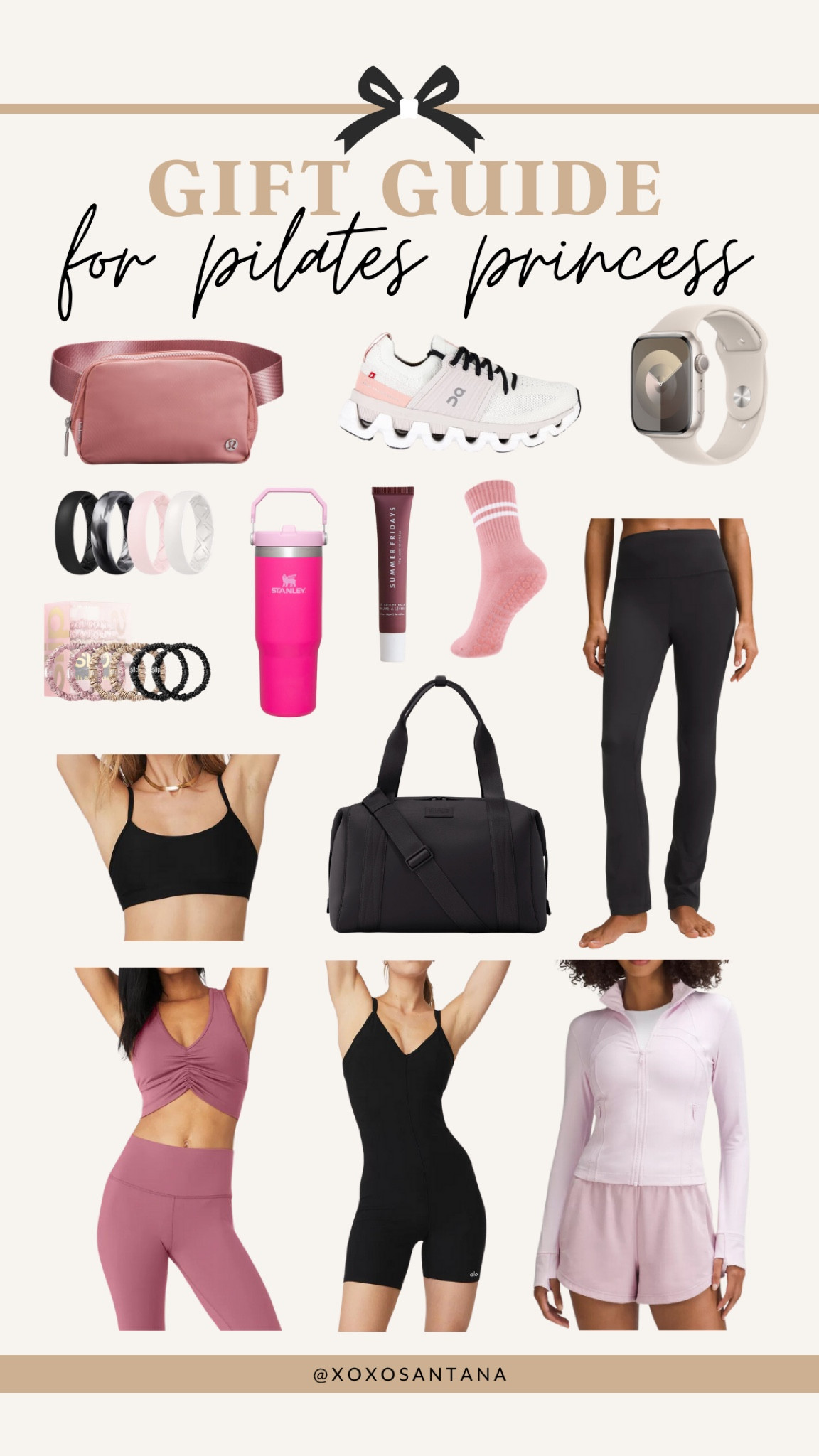 Gift guide for the pilates princess💗😍
I would consider myself one so I know these would all make amazing gifts for the pilates lover in your life or even those who love fitness and the gym!! 
I can’t recommend anything from Alo and Dange Dover enough so I had to include items from there! Also I love the rubber rings since I got engaged!💍
I am obsessed with my onClouds so those are a must!!! ☁️☁️

#LTKfitness #LTKHoliday #LTKGiftGuide