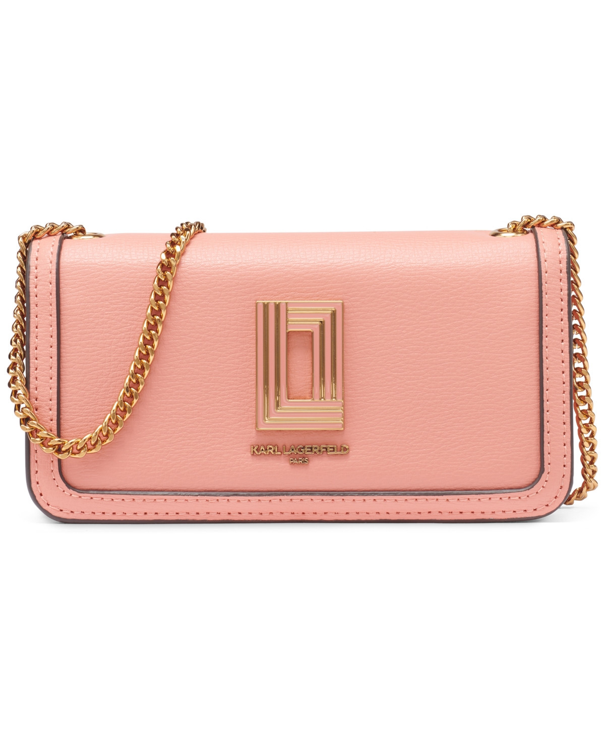 Karl Lagerfeld Paris Kosette Shoulder Bag - Sun Coral | Macy's