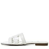 Sam Edelman Women's Bay Flat Sandal, Bright White Patent, 5.5 | Amazon (US)