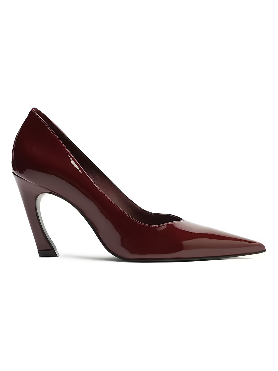 Women's Lexi 90MM Patent Leather Pump - Vino - Size 7.5 | Saks Fifth Avenue