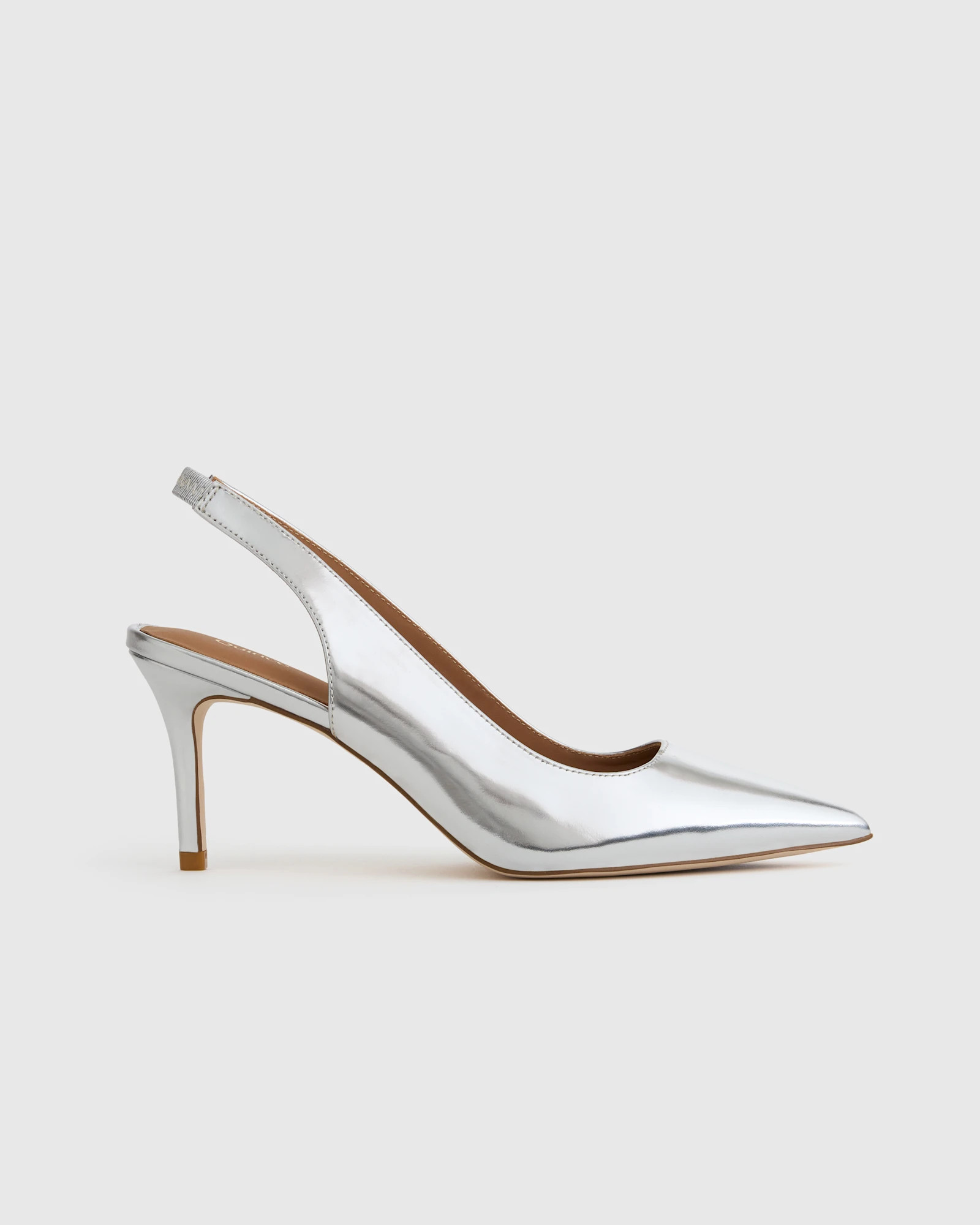 Quince | Women's Italian Leather Slingback 75mm Heel in Black, Size 9 | Quince