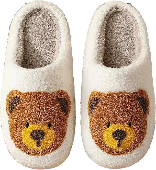 Christmas Slippers Reindeer Slippers for Women and Men Holiday Halloween Slippers Indoor Bedroom ... | Amazon (US)