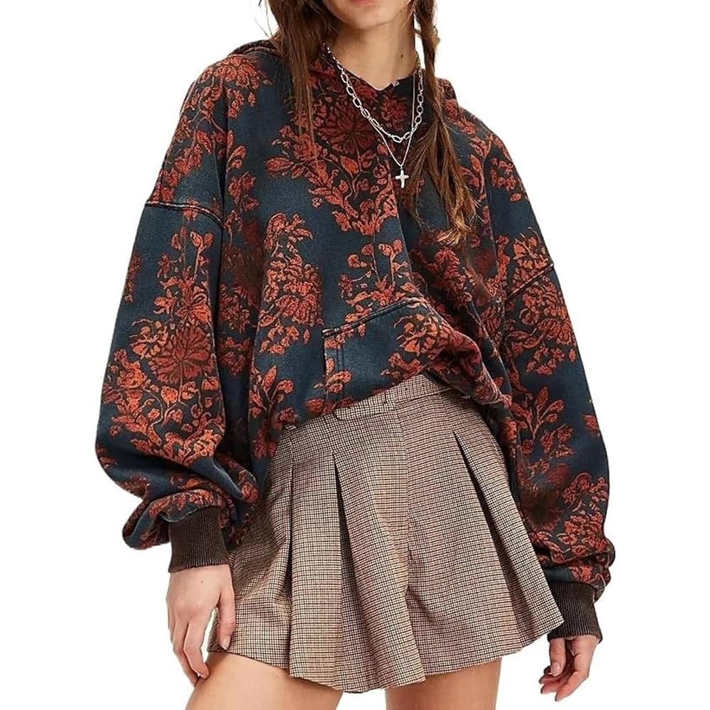 GGOOB Y2k Oversized Hoodies Women Vintage Camo Cheetach Print Hoodie Pullover Trendy Graphic Hood... | Amazon (US)