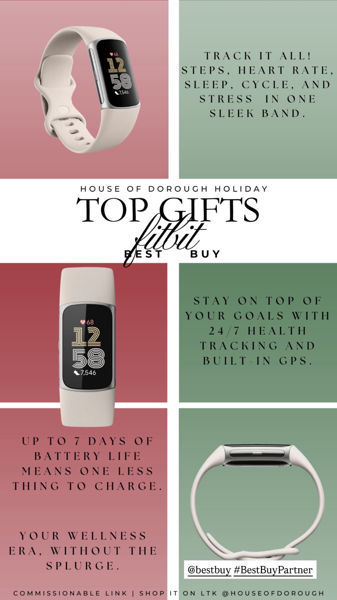 #BestBuyPartner ✨ Last minute gift ideas for the tech lovers in your life!! I lespecially love the Fitbit - Charge 6 Advanced Fitness & Health Tracker! The price point is incredible for the tracking abilities and I think it’s a great choice if you’ve been wanting to track your sleep, stress and health! @bestbuy Christmas Gift guides, holiday gift guides, christmas gifts, best buy favorites, home essentials, home finds, electronics, gifts for him, gifts for her

#LTKGiftGuide #LTKSaleAlert #LTKHoliday