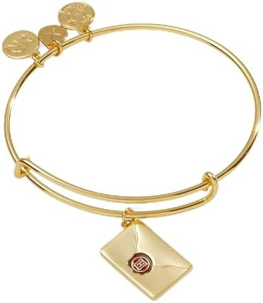 Alex and Ani Harry Potter, Acceptance Letter Expandable Charm Bangle Bracelet, Shiny Gold Finish,... | Amazon (US)