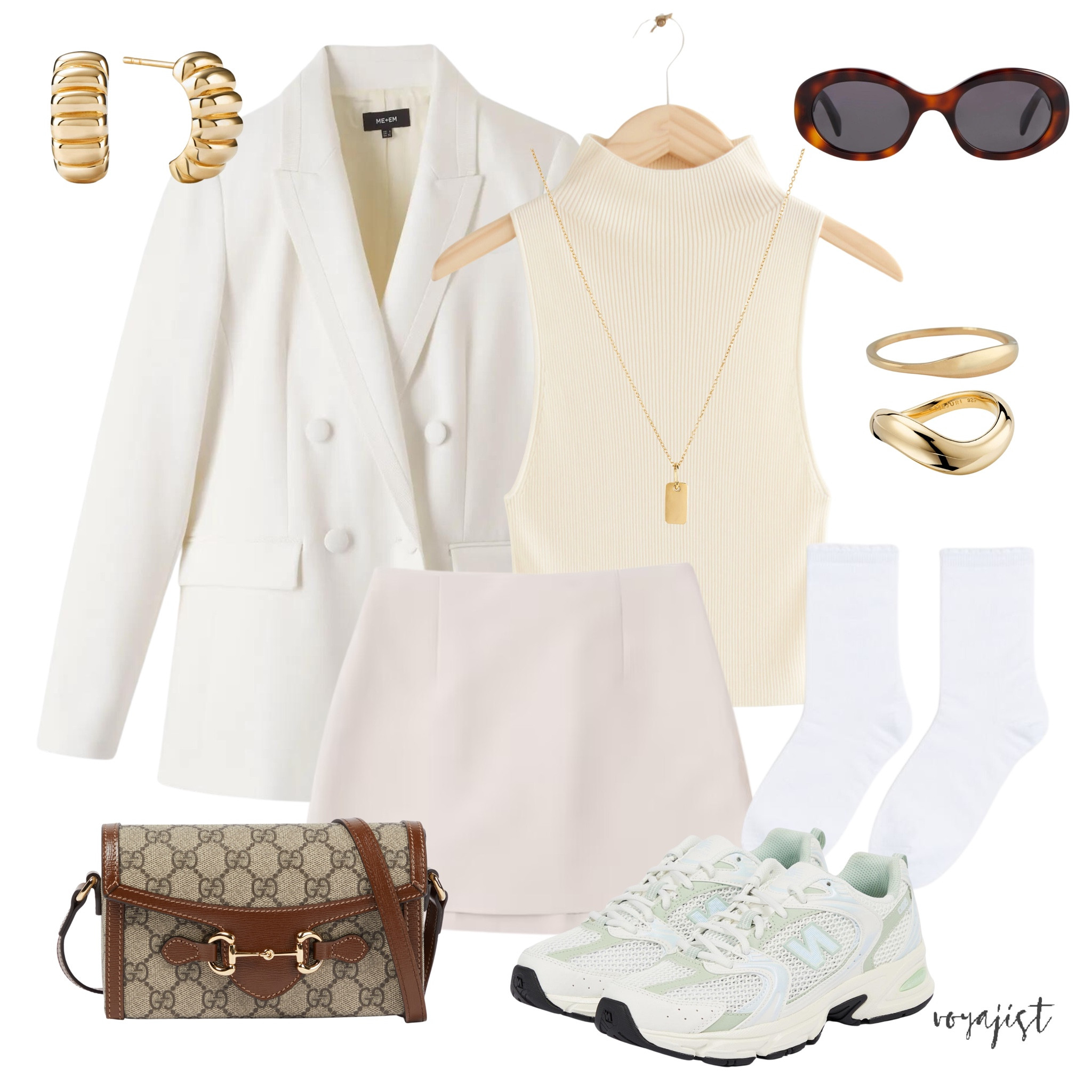 Off white vibes that blends sass with class. 🤩

Blazer game strong, mini skirt ready, and a vest top that’s all about that easy breezy life. Fresh kicks, keeping it sleek. Oh, and the Gucci crossover bag! 

Follow for more inspo 💖

#allwhiteoutfits #summeroutfits #whiteoutfits

#LTKstyletip #LTKFind #LTKunder50