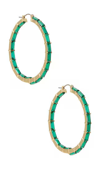 Slither Hoops in Emerald | Revolve Clothing (Global)