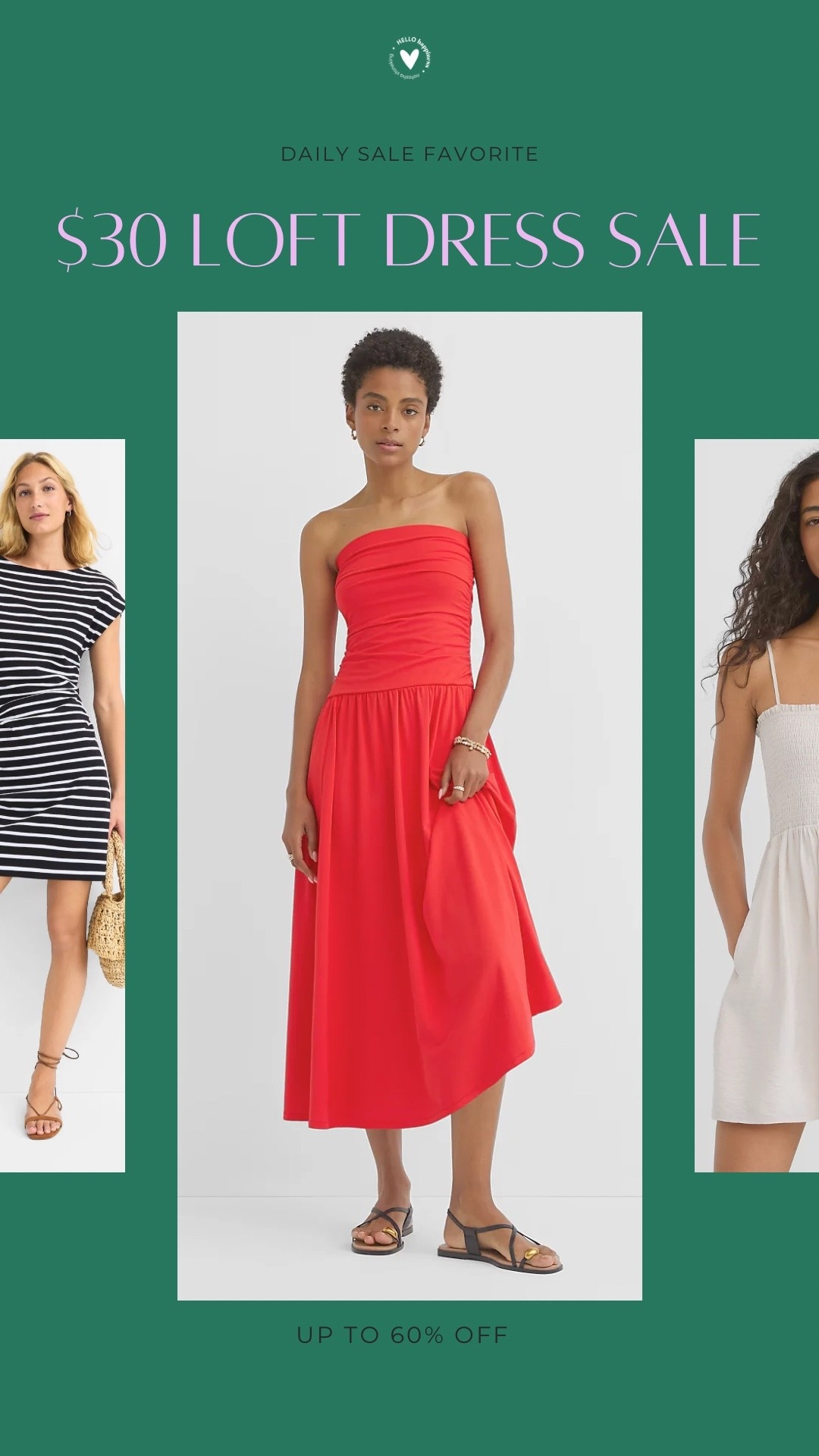 LOFT is serving up the cutest dresses! ❤️ Shop up to 60% off and stock up on easy summer styles you'll wear now and into early fall. So many flattering finds! 🌿

#LTKootd #LTKSeasonal #LTKSaleAlert