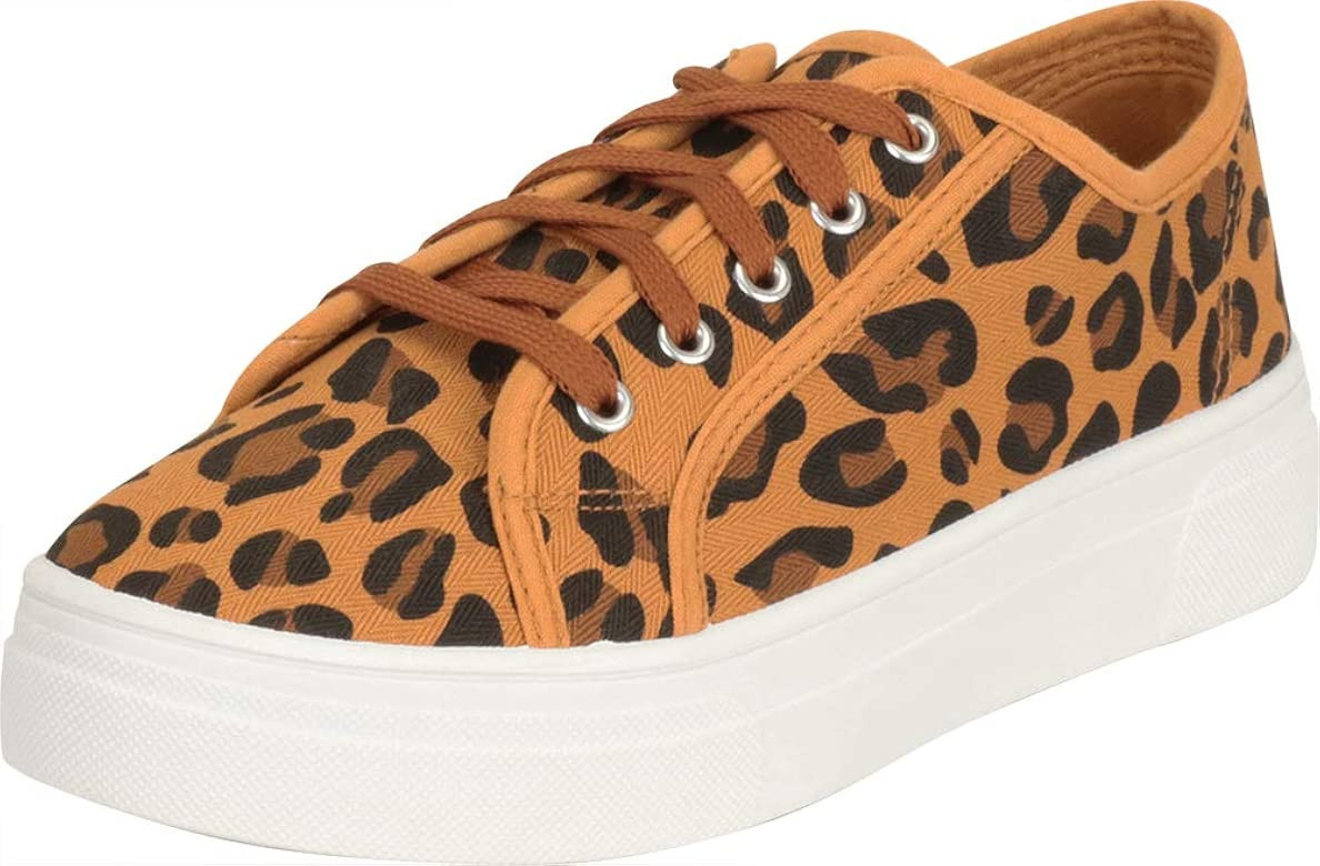 Women's Low Top Round Toe Lace-Up Chunky Platform Fashion Sneaker | Amazon (US)