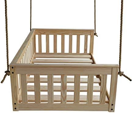 A&L Furniture VersaLoft Amish-Made Pine Twin Mission Swingbed with Rope, Unfinished | Amazon (US)