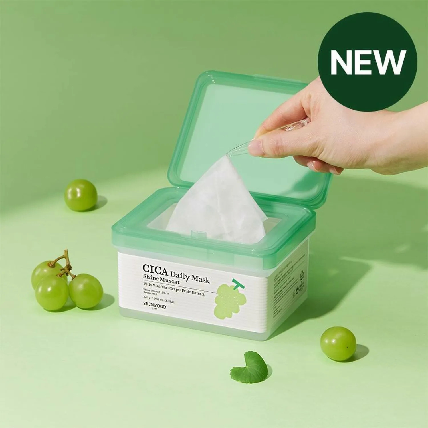 SKINFOOD Shine Muscat Cica Daily Mask 30ea | OLIVE YOUNG Global | Olive Young Global