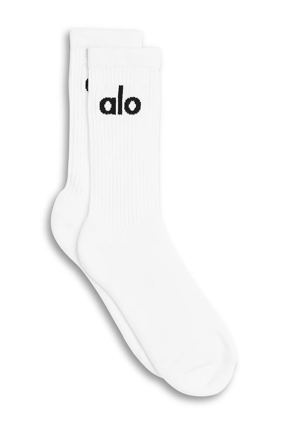 Alo YogaÂ® | Track Socks in White/Black, Size: Medium/Large | Alo Yoga (US)