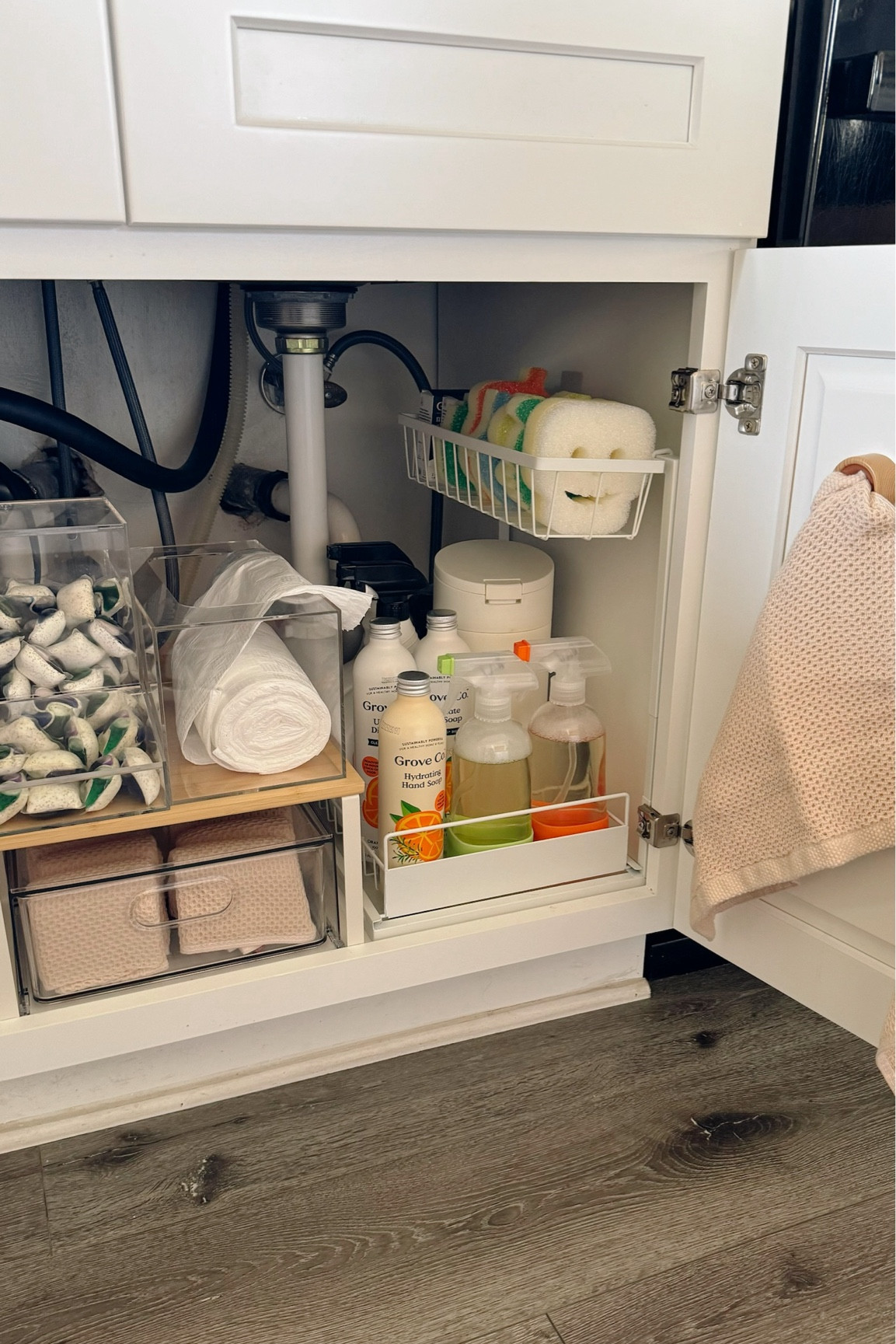 Under the kitchen sink fall refresh!

Organization, kitchen organization, under the sink organization, under the kitchen sink organization, organization ideas, organization inspo, storage ideas, storage inspo, kitchen ideas, kitchen inspo, cleaning product storage, cleaning, kitchen, kitchen finds, amazon finds, amazon kitchen, amazon must haves, amazon cleaning supplies, Amazon organizer

#LTKFindsUnder50 #LTKSeasonal #LTKHome