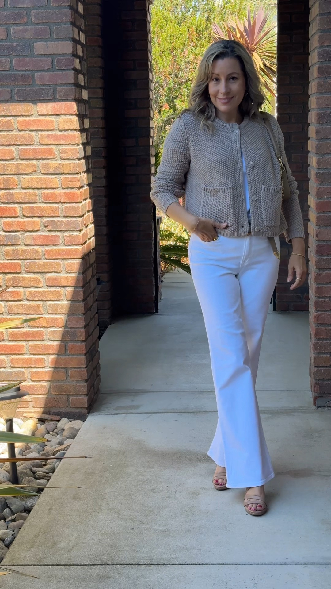 This soft, mostly cotton cardigan is the kind of layer that works year-round 🌿 Lightweight yet cozy with a beautiful textured knit, it’s polished enough for work but relaxed enough for everyday errands. I paired it with crisp white denim and heeled sandals for an elevated casual vibe. A timeless neutral you’ll wear on repeat!

📍Where to wear: casual workday, lunch with friends, travel days, everyday errands

ootd, fashionover30, fashionover40, fashionover50, casualoutfits, stylishandgrateful, stylish&grateful, modestoutfits, classy casual, nordstromanniversarysale, nsale2025, cottoncardigan, fallfashion2025, neutrallayers, elevatedbasics, wardrobeessentials, effortlessstyle, everydayoutfit, timelesslook

#LTKSeasonal #LTKOver40 #LTKSaleAlert