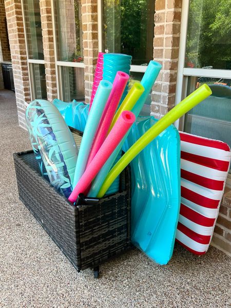 Summer Finds - Pool Float Organizer! Who else could use some backyard organization? (hand up emoji) #thehomedepotpartner Store your rafts, tubes, noodles, toys, and more! It has wheels so you can easily move it anywhere you’d like! I also love that it looks nice and incorporates  well into your other outdoor furniture! Shop this organizer and more in my LTK! 

Shop all the best deals during the Memorial Day event at The Home Depot! 

@thehomedepot
@shop.ltk
#liketkit
