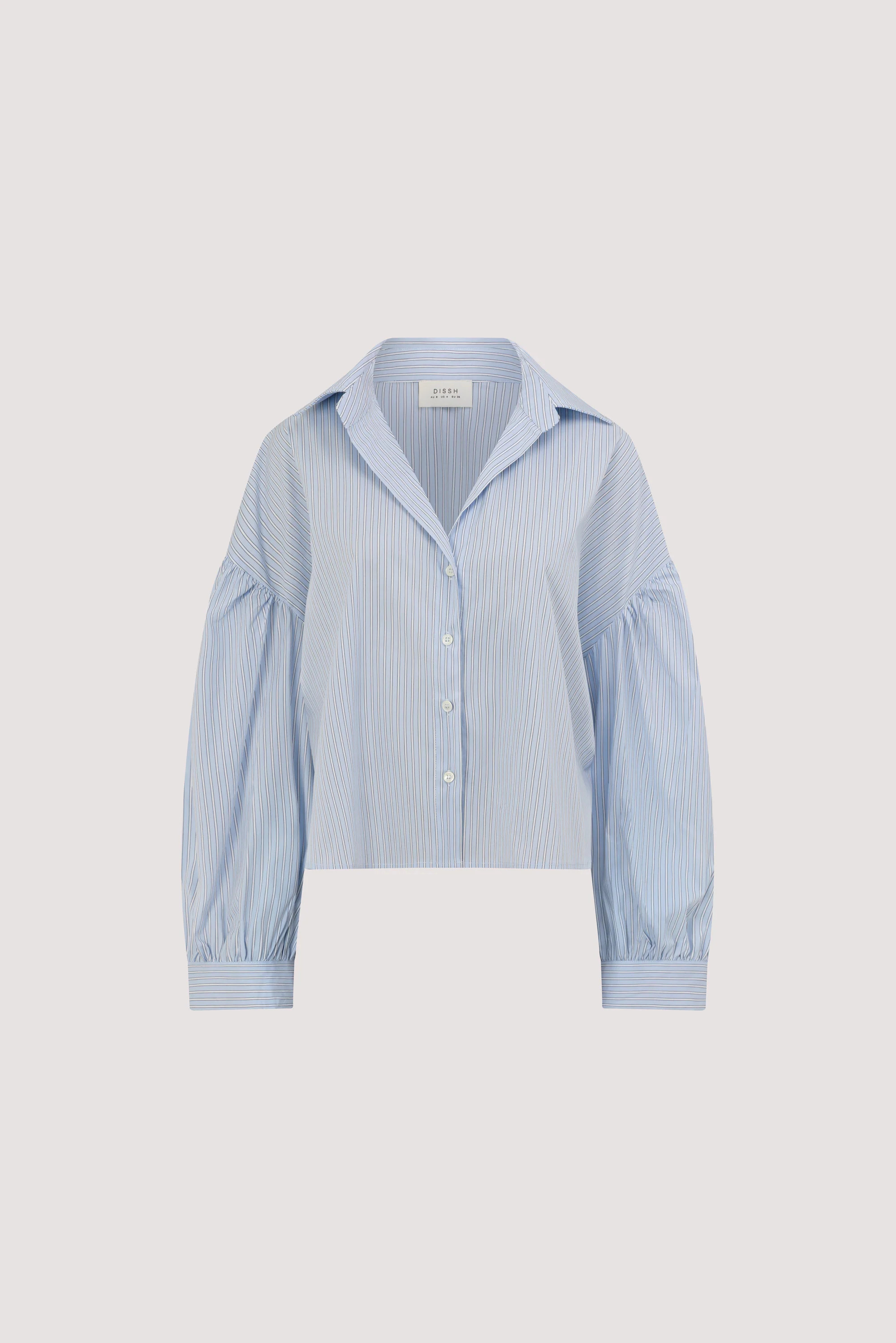 BERNICE BLUE COTTON BLEND SHIRT | DISSH