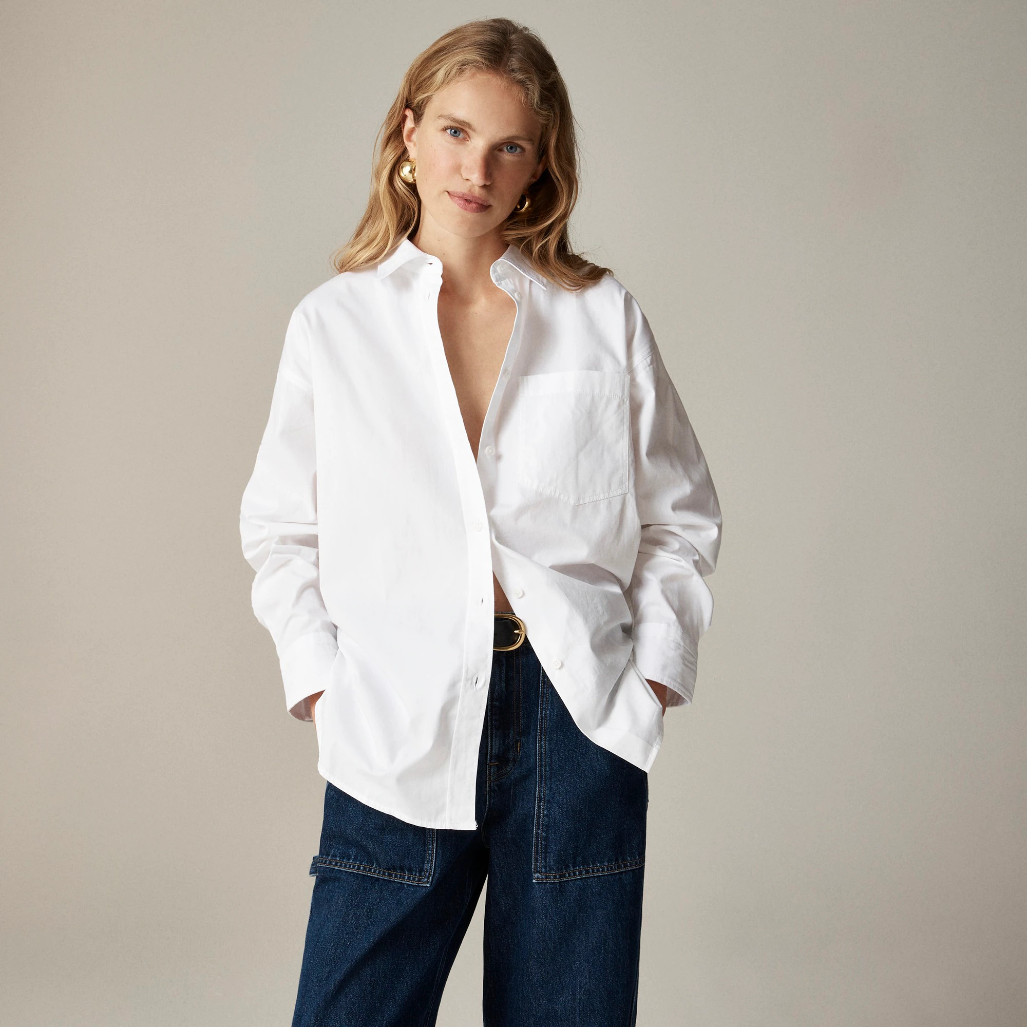 Étienne oversized shirt in lightweight oxford | J. Crew US