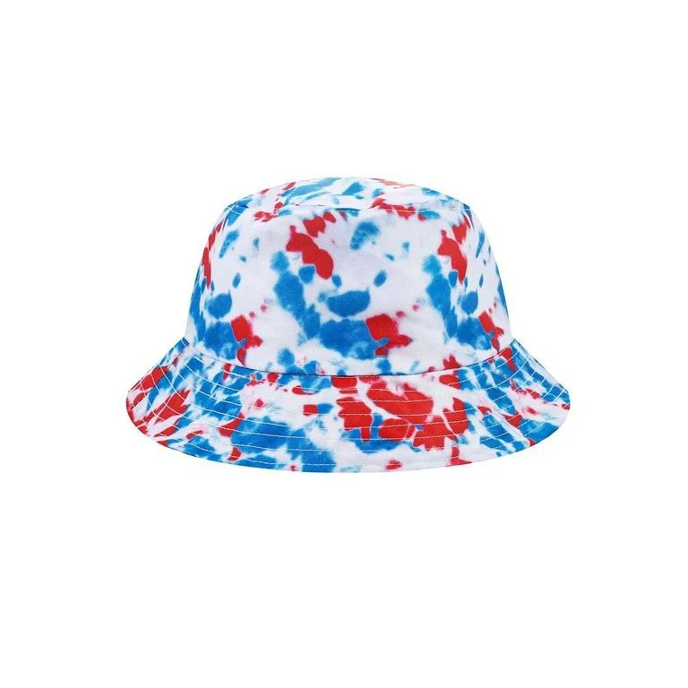 Way to Celebrate Americana Tie Dyed Bucket Hat - Walmart.com | Walmart (US)