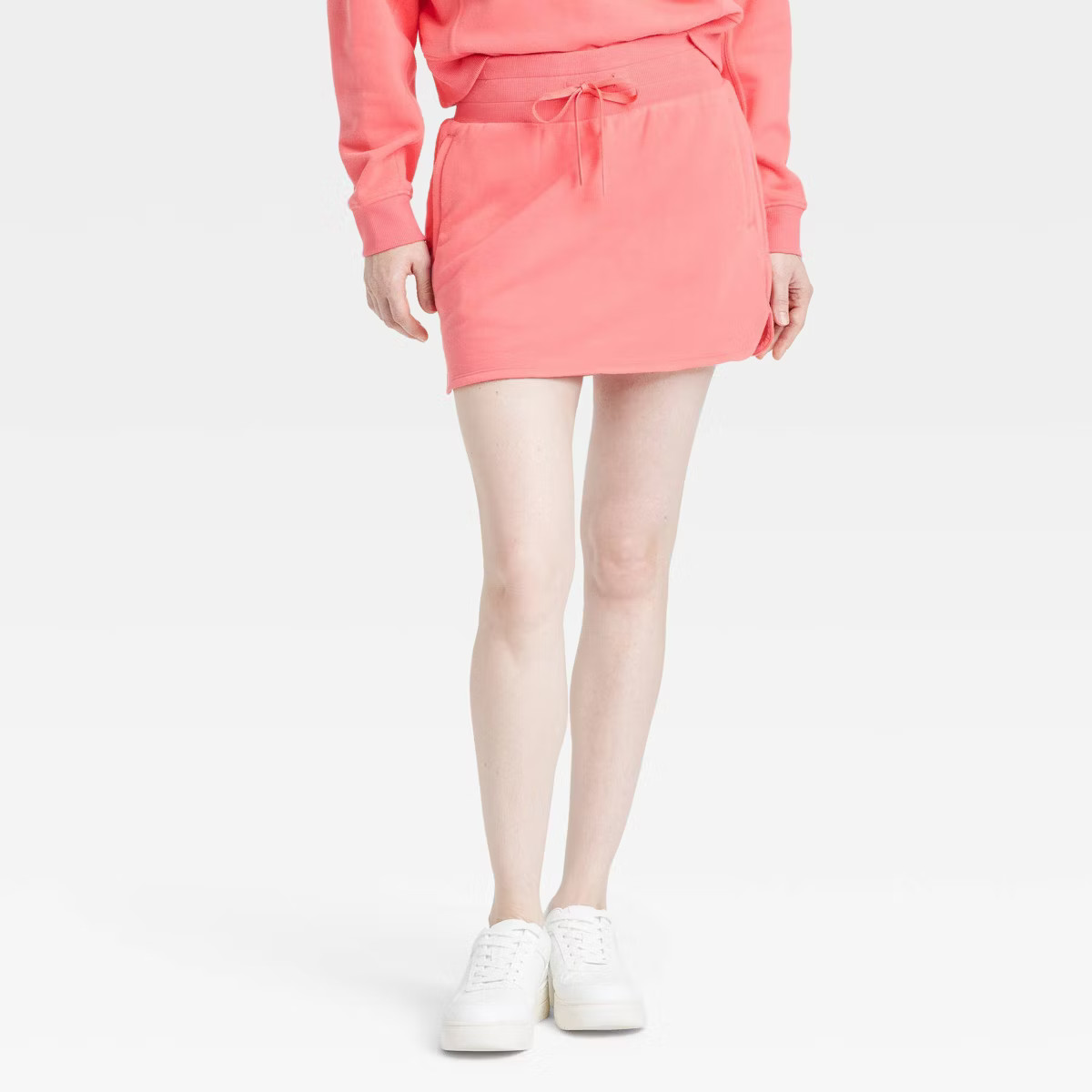 Women's French Terry High-Rise Skort - JoyLab™ Coral Orange S | Target