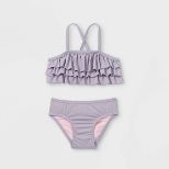 Toddler Girls' 2pc Ruffle Bikini Set - Cat & Jack™ Purple | Target