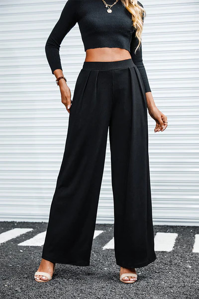 Central Park High Waist Wide-Leg Pants | Cupshe US