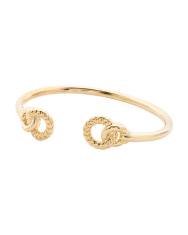 14kt Gold Plated Cavallo Double Link Cuff Bracelet | TJ Maxx