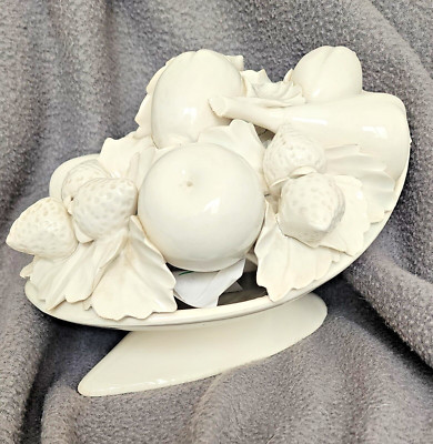 Blanc de Chine Topiary Fruit Centerpiece - Made in Italy Hand Painted VGC  | eBay | eBay US