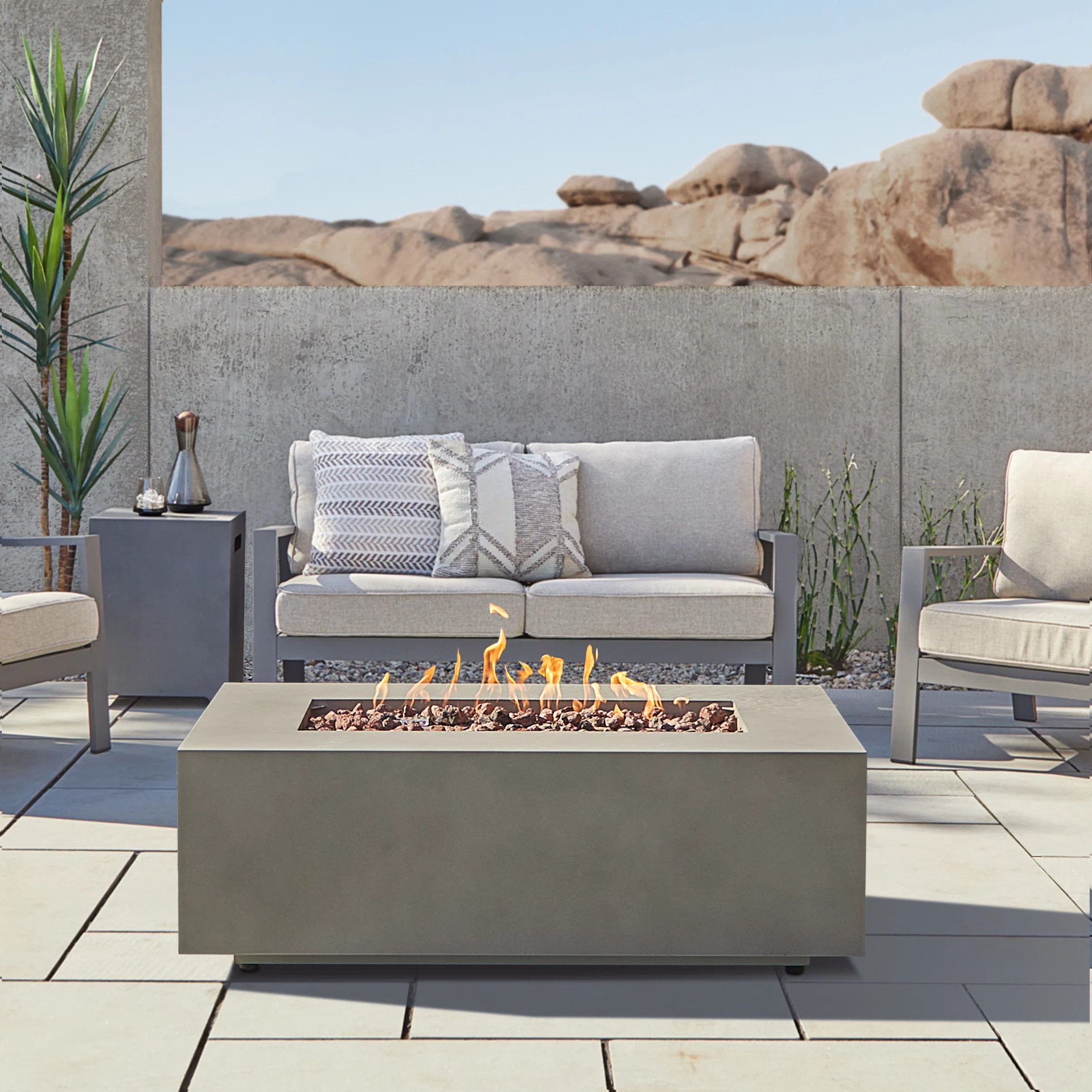 Real Flame AEGEAN Propane / Natural Gas Outdoor Fire Pit Table & Reviews | Wayfair | Wayfair North America