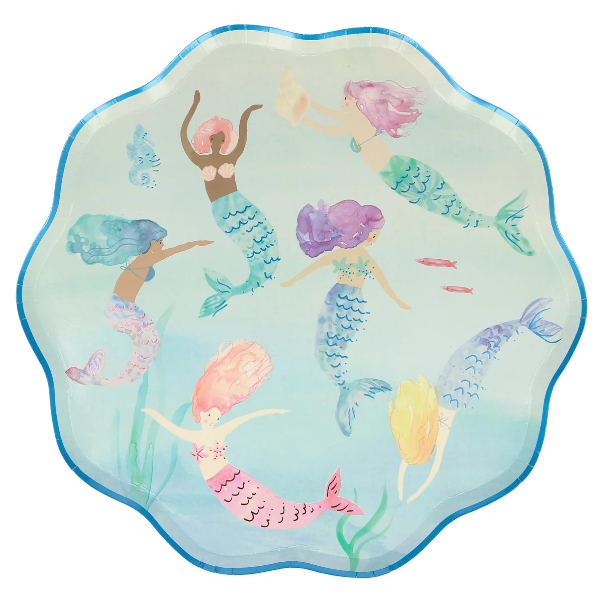 Mermaids Swimming Plates (x 8) | Meri Meri