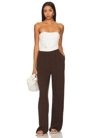 Rhodes Pant in Espresso Bean | Brown Pants Outfit Brown Wide Leg Pants Outfit Matching Sets Revolve | Revolve Clothing (Global)