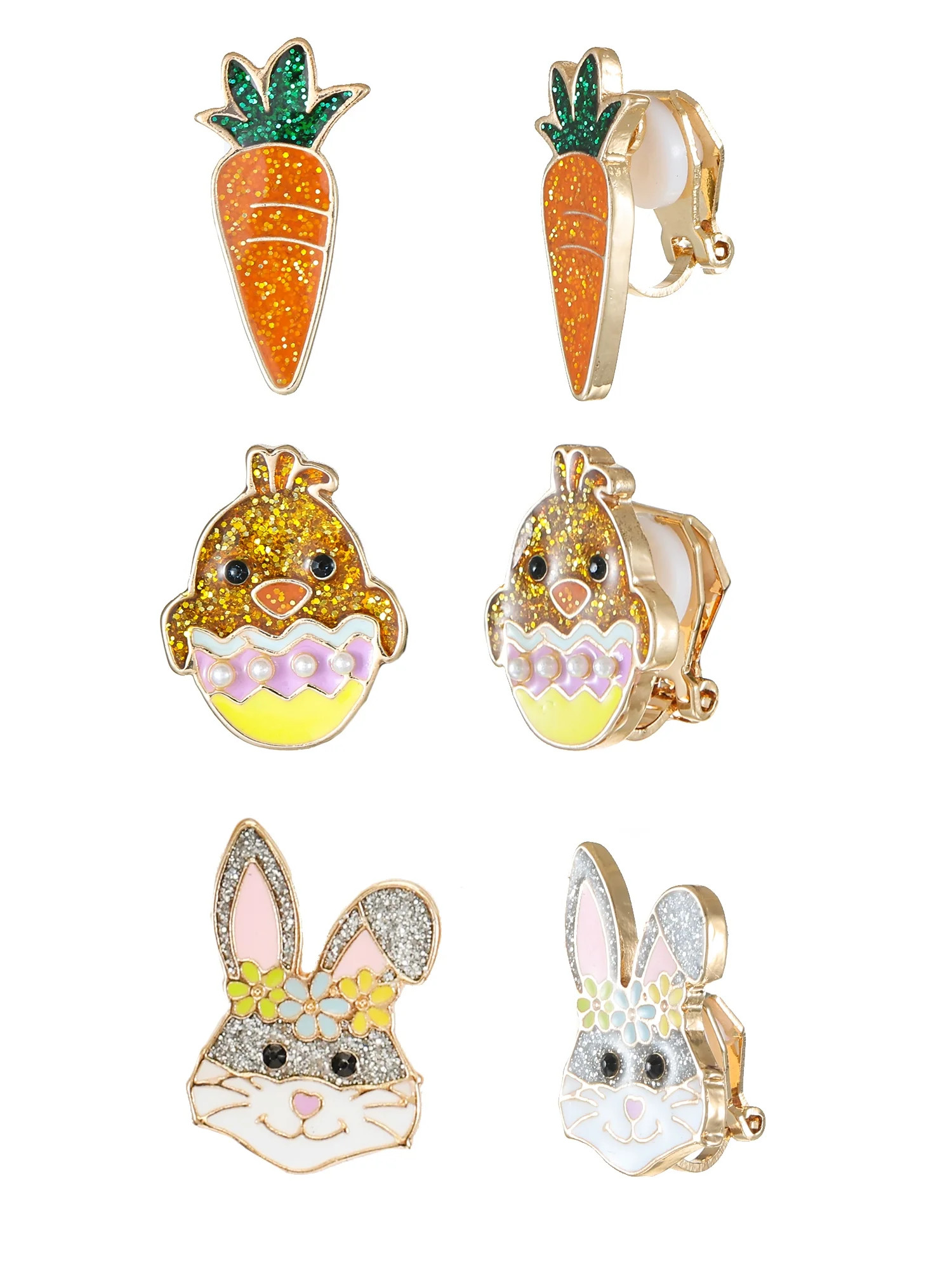 Way to Celebrate Easter Motif Earrings, 3 Pair | Walmart (US)
