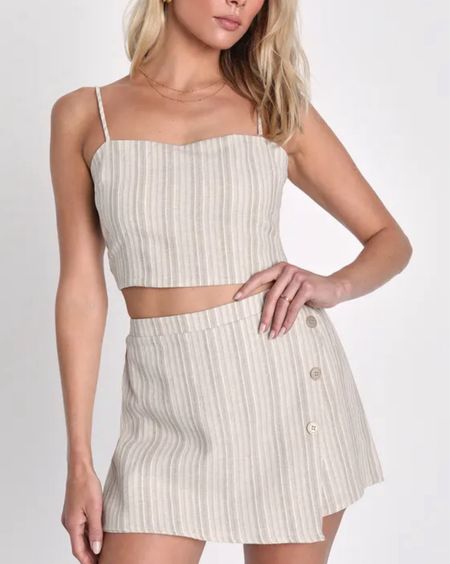 Shop two piece outfit! The Leisurely Living Taupe Striped Tie-Back Two-Piece Romper is under $70.

Keywords: Travel outfit, vacation outfit, crop top, skort, summer outfit, spring outfit, two piece dress, jumpsuit, romper, casual outfit, day date, date night, maxi dress, midi dress, mini dresss

#LTKtravel #LTKfindsunder100 #LTKSeasonal