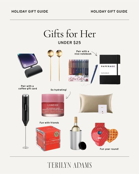Gifts for her under $25 - perfect for stocking stuffers or little gifts for friends, teachers, hair stylist, mom, sister, niece, etc! 

#LTKfindsunder50 #LTKGiftGuide