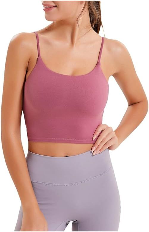 Women's Padded Sports Bra Fitness Workout Running Shirt Yoga Vest | Amazon (US)