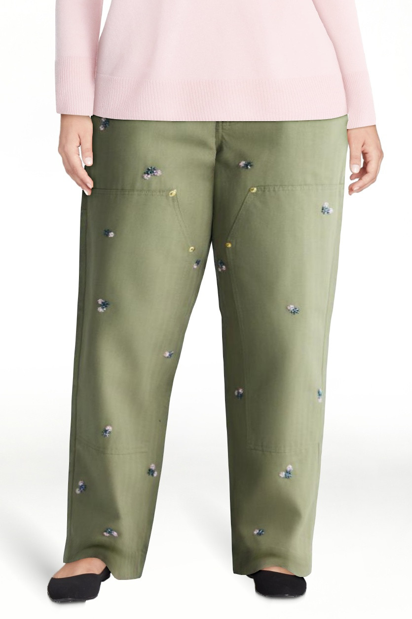 Free Assembly Women's Embellished Cotton Utility Pants, 30" Inseam, Sizes 0-20 | Walmart (US)
