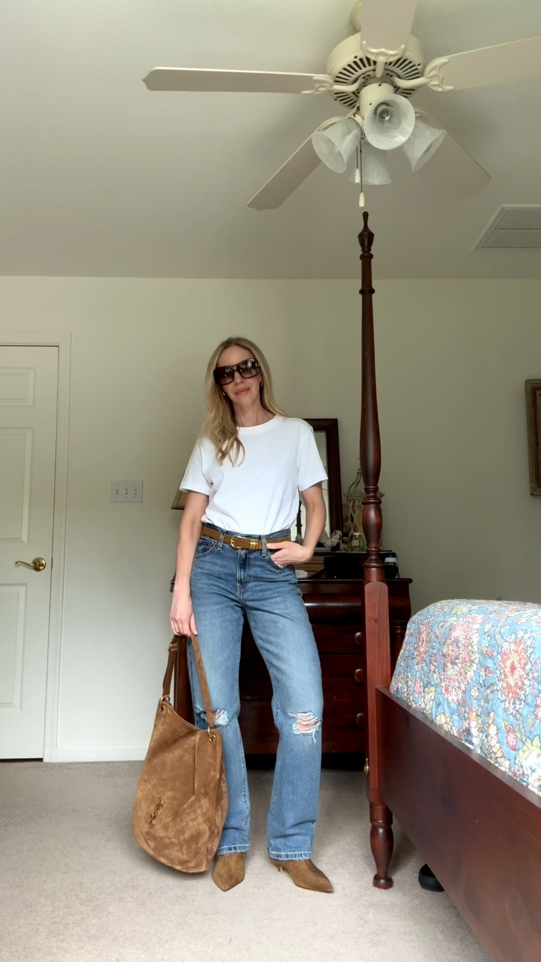 White tee and jeans outfit - my @levi jeans, suede belt and boots are all on major sale right now!

#LTKSaleAlert #LTKOver40 #LTKSeasonal