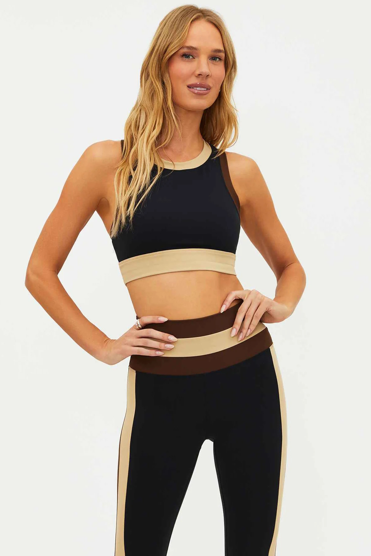 Gwen Top Mystic Colorblock Matte | Cropped Active Top | Beach Riot | Beach Riot