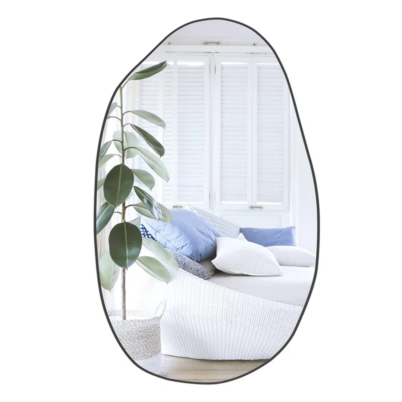Wrought Studio™ Denzelle Irregular Wall Mirror, Large and Asymmetric Wall Decoration Mirror wit... | Wayfair North America