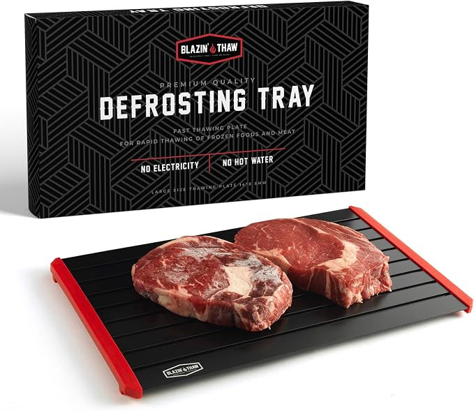 BLAZIN' THAW Defrosting Tray for Frozen Meat | 14” Large-Size | Aluminium Plate for Thawing Fro... | Amazon (US)