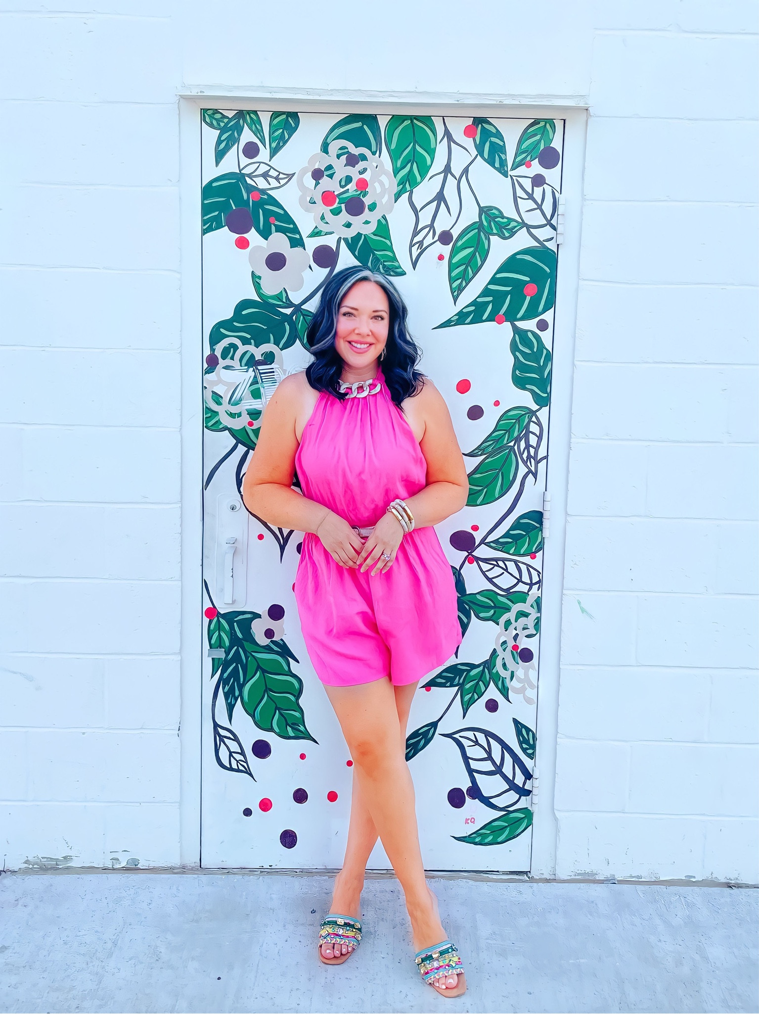 Hi, Barbie!

This hot pink romper was truly so fun to wear for a little wine tasting event last night. Unfortunately it sold out in this Barbie pink color but it’s still available in lavender and white! And these adorable bejeweled shoes are on super sale right so run don’t walk! 

#LTKSeasonal #LTKshoecrush #LTKsalealert