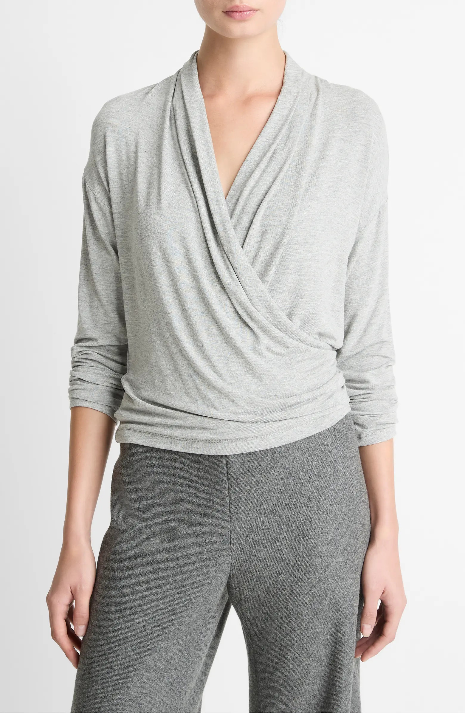 Vince Draped Faux Wrap Top | Nordstrom | Nordstrom
