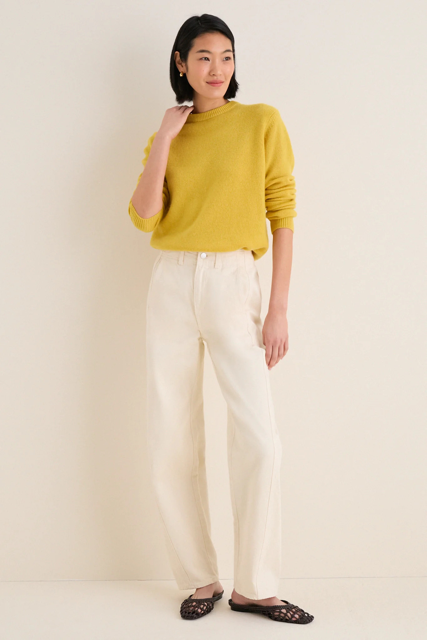Marigold Cashmere Boyfriend Bodie Crewneck | Tuckernuck (US)