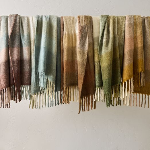 Faux Mohair Framed Ombre Throw | West Elm (US)