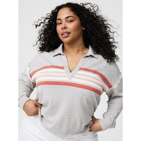 Collared V-Neck Sweatshirt in Multi | Torrid (US & Canada)